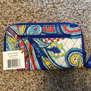 Never used Vera Bradley zip-around wallet-marina paisley